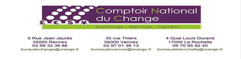 Bureau de change Rennes Vannes La Rochelle